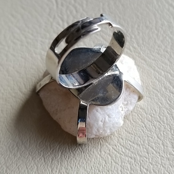 Natural Druzy Agate Crystal Stone Adjustable Statement Ring - Picture 15 of 16